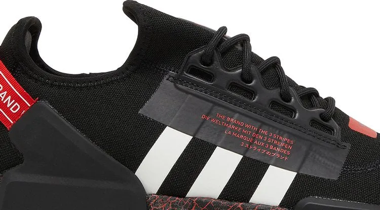 Adidas NMD_R1 V2 'Crackled - Black Red' sneakers, black