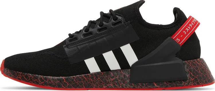 Adidas NMD_R1 V2 'Crackled - Black Red' sneakers, black