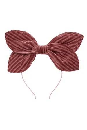 Growing Orchid Headband - Rose Velvet Stripe