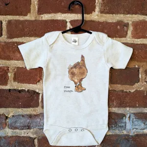 "Free Range" Hiking Chicken Short Sleeve Onsie